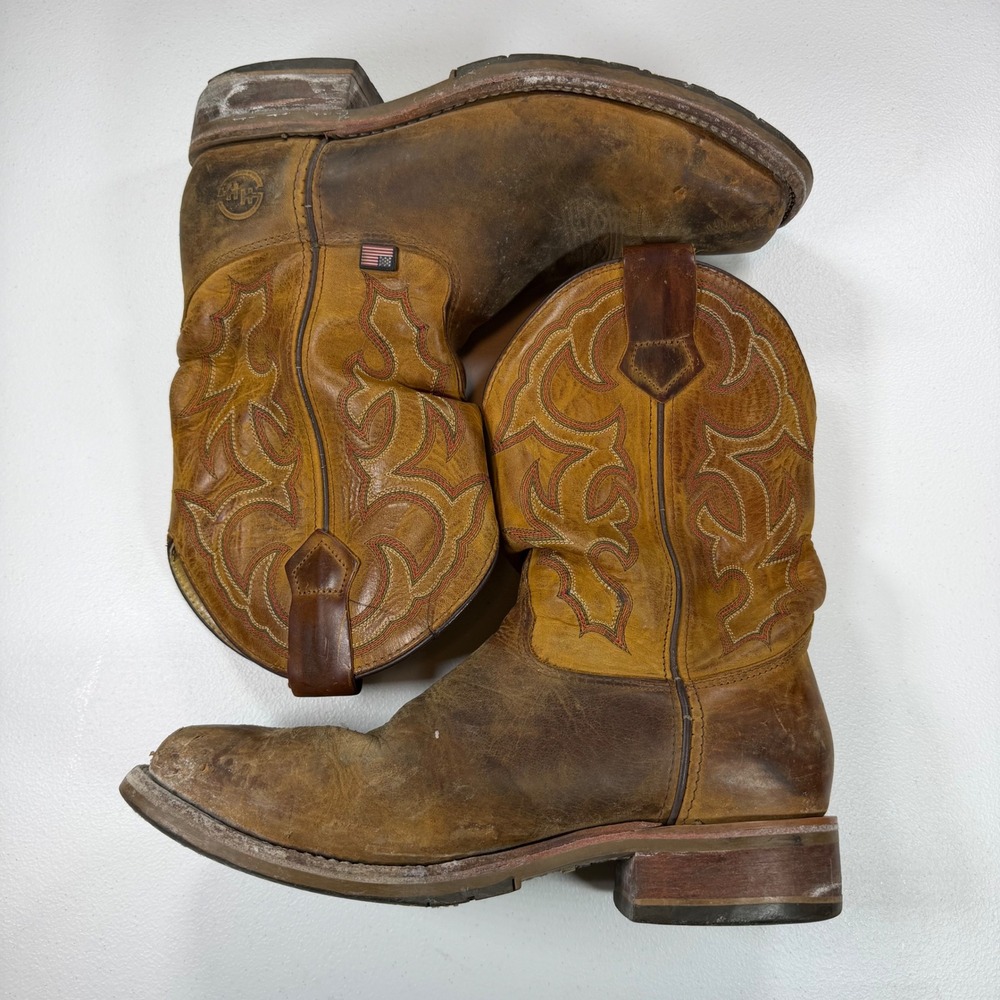 Double-H DH4637 Work Boots Mens 11 D Brown Fair Composite Toe Western Graham